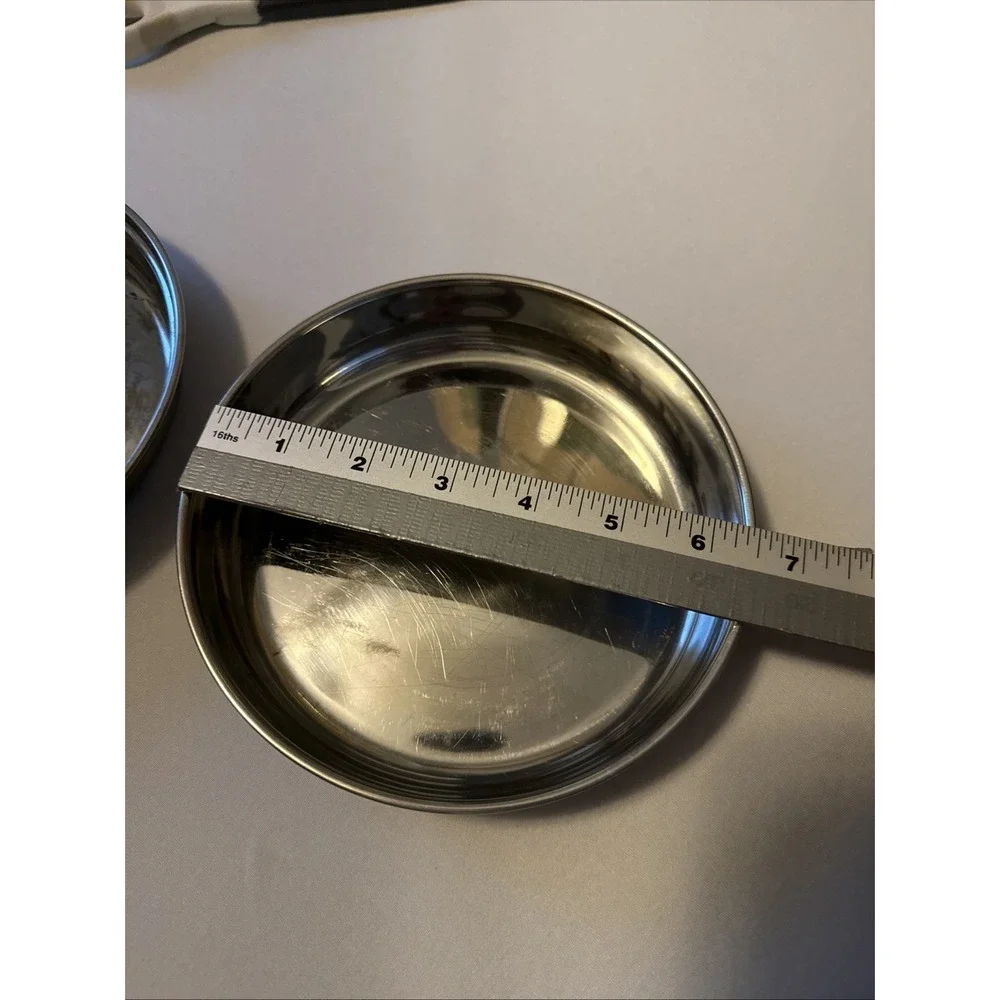 Vtg Stainless Steel Camping Mess Kit Nesting Cookware 3 Pc Set Hiking Packable